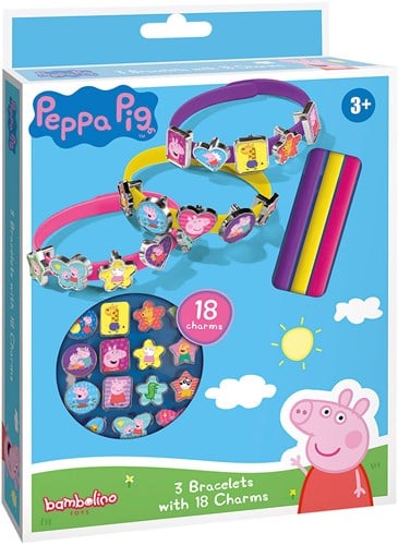 Bambolino Toys Peppa Pig Schiebearmbänder Schmuck Bastelset - Spielzeug