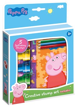 Bambolino Toys Peppa Pig Stempelset kreatives Spielzeug mit Stickern