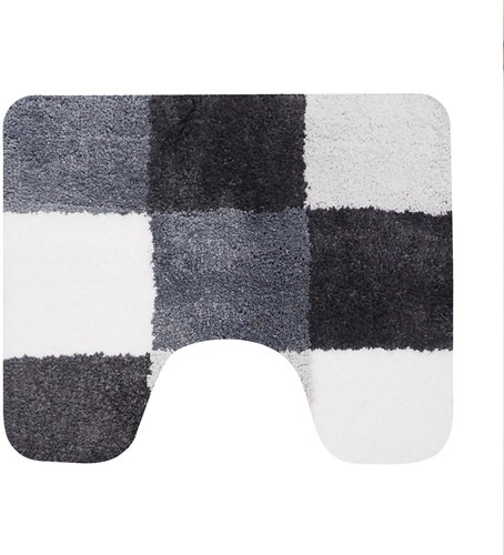 Dutch House WC-Vorleger grau - Badematte 60x50cm mit Antirutsch Komfort