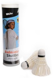 6 echte Federbälle Badminton Bälle Angel Toys