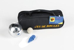 Twisk Boule Set 3 Metallkugeln in schwarzer Tragetasche