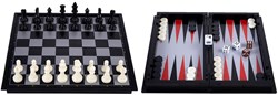 Engelhart Games Schach Backgammon Reisespiel magnetisch klappbar 25x25 cm