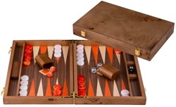 Engelhart Games Backgammon Holzspiel 15 Zoll Orange Maple Luxus