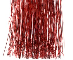 Lametta Weihnachtsdekoration rot 40cm Kunststoff glänzend