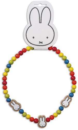 Bambolino Toys Miffy Halskette Holzperlen Regenbogen Kinderschmuck