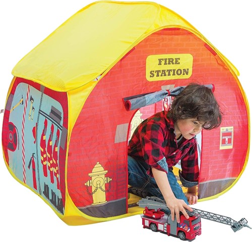 Pop It Up Fire Station – Spielzelt mit bedrucktem Boden – Schneller Auf- und Abbau dank Pop-Up-Mechanismus – Für Jungen und Mädchen-2