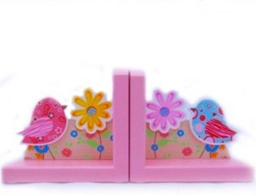 Simply Buchstützen Holz Vögel dekorativ und bunt für Kinder
