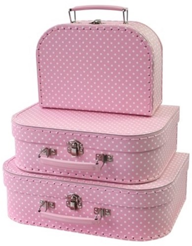 Simply 3 Koffer Polkadot Pink 36966