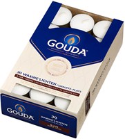 Gouda waxinelicht 8 uur box 30 wit