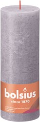 Bolsius Rustik Stumpenkerze Frosted Lavender - 19 cm - lange Brenndauer