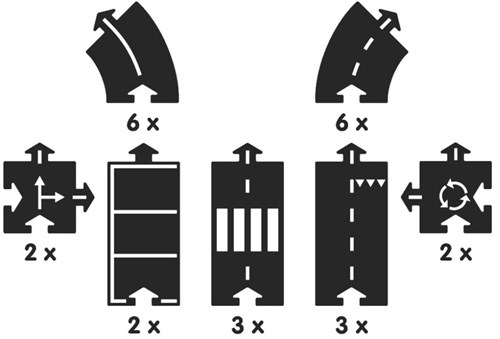 Waytoplay flexible Autobahn Highway 24-teilig für drinnen und draußen-2