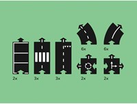 Waytoplay flexible Autobahn Highway 24-teilig für drinnen und draußen-3