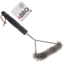 Barbecue Grillbürste dreieckig schwarz Metall - BBQ Reinigungsbürste
