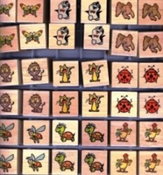 Harlekijn Stempel Tiere quadratisch - 36 Stück - Kreatives Spielzeugset
