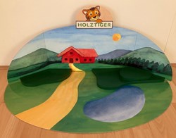 Goki Display Berglandschaft Holzspielzeug Dekoration 75x40x30 cm