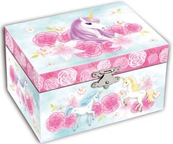 Harlekijn Schmuckkästchen Musikdose Einhorn Schmuckbox für Kinder
