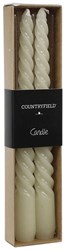 Countryfield Dinnerkerze Twirly 20cm 2er-Set - creme Kerzen