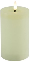 Countryfield LED Stumpenkerze rustikal creme 12,5 cm - stimmungsvolle Beleuchtung
