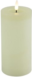 Countryfield LED Stumpenkerze rustikal - stimmungsvolle Dekoration creme 15 cm