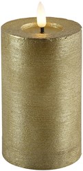 Countryfield LED Stumpenkerze rustikal gold 7,5x7,5x12,5cm - Stimmungslicht