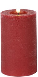 Countryfield LED Stumpenkerze rustikal rot 12,5cm Dekoration Stimmungslicht