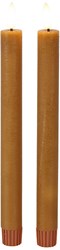 Countryfield LED Stabkerzen rustikal 2er-Set 24cm amber Dekoration
