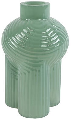 Countryfield Vase Glas grün modern Dekoration 20cm Blumen