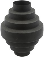 Countryfield Vase Metall Schwarz Modernes Design 25x25x32,5cm Dekoration