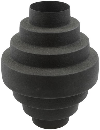 Countryfield Vase Metall Schwarz Modernes Design 25x25x32,5cm Dekoration