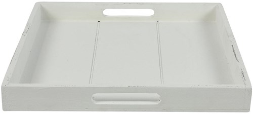 Countryfield Spielzeug Tablett quadratisch Claudina 30cm weiß Karton