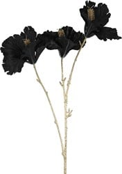 Countryfield Kunstbloem Hibiscus S zwart/goud 63cm