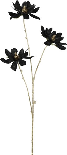 Countryfield Kunstblume Magnolia Dekoration schwarz-gold 81cm