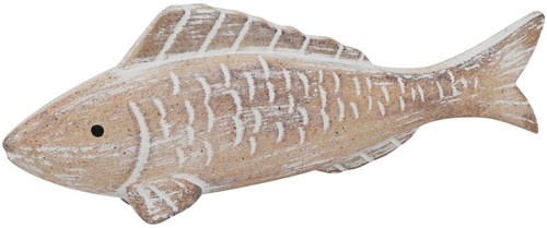 Countryfield Deko Fisch white-wash Holz maritim 23x7,5x3,4cm