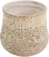 Countryfield Blumentopf Keramik XL creme Dekoration 15x15x14cm rund