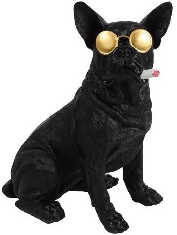 Countryfield Bulldog Spielzeug schwarz Dekorationshund H43,5cm