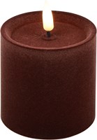 Cilgro LED Stumpenkerze lila 7,5x7,5x7,5cm - stimmungsvolle Beleuchtung