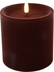 Cilgro LED Stumpenkerze lila 10x10x10cm Dekoration Samt