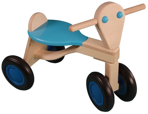 Pertina Van Dijk Toys Birkenholz Laufrad - Hellblau