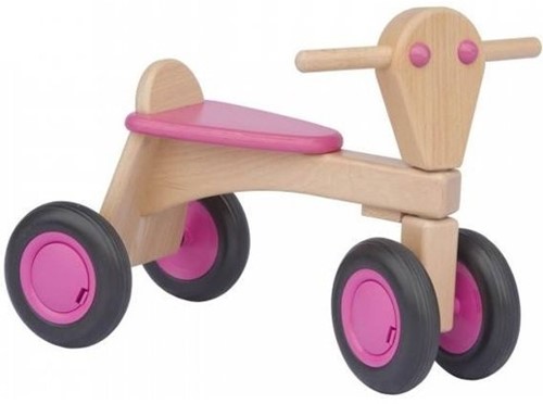 Van Dijk Toys Holz Laufrad Rosa - Buche