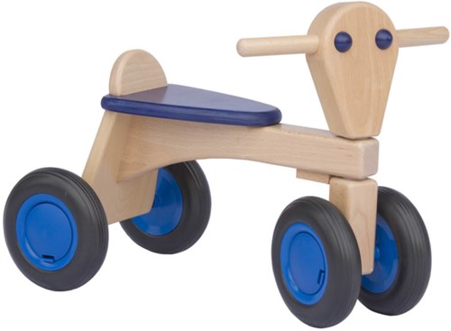 Van Dijk Toys Holz Laufrad Blau - Buche