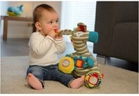 Dolce Toys Spielzeug Klassisches Aktivitäts-Kuscheltier Zebra Zeddy - 25 cm-3