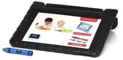 KidsCover iPad 10.2 Kinderhülle schwarzes Set - INKLUSIVE Stylus & Glas-Screenprotector - Hülle für Kinder - kindersicher.