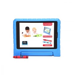 KidsCover iPad 10.2 (2019, 2020) Zoll blaues Set - INKLUSIVE Stylus & Glas-Screenprotector - Hülle für Kinder - kindersicher