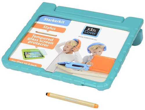 KidsCover iPad 10.9 grünes Set - INKLUSIVE Stylus & Glas-Screenprotector - Hülle für Kinder - kindersicher