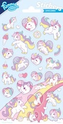 Totum Aufkleber unicorns - Einhorn Stickerbogen Papier 31 Stück