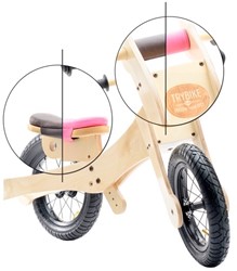 Trybike - Holz Laufrad Accessoires- Sattelbezug und Kinnschutz Braun