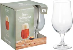 Koopman Bierglas Set - Spezialbiergläser 370ml - 4 Stück - Transparent