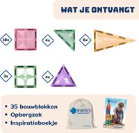Coblo Spielzeug Magnetische Fliesen Pastell 35 Stück-2