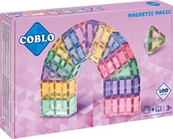 Coblo Spielzeug Magnetische Fliesen Pastell 100 Stück