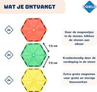 Coblo Spielzeug Magnetische Fliesen Classic Hexagon 6 Stück-2